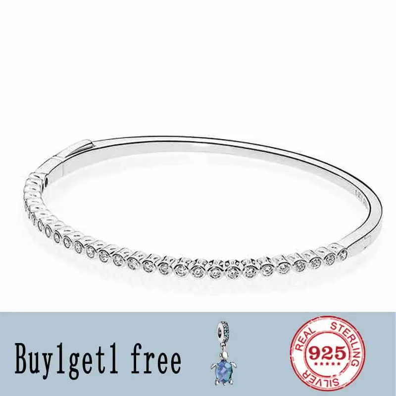 

Sparkling Alluring Brilliant With Row Shimmering Wish With Crystal pan Bracelet 925 Sterling Silver Bead Charms