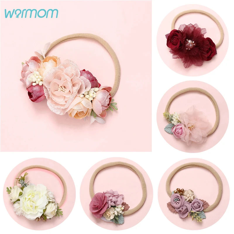 

WARMOM детское супер-мягкое стильная повязка на голову для девочек уличная оснастка Украшение Цветок Резинки для волос, Не оставляющий следов ...