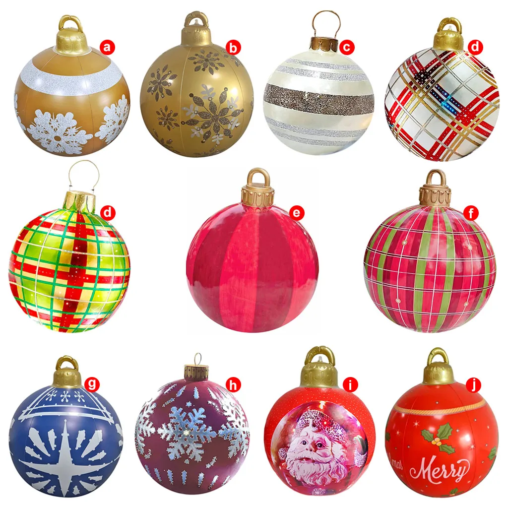 

Christmas Waterproof Inflatable Ball Xmas Patio Pathway Decoration Living Room New Year Ornament Toys Party Supplies 60cm