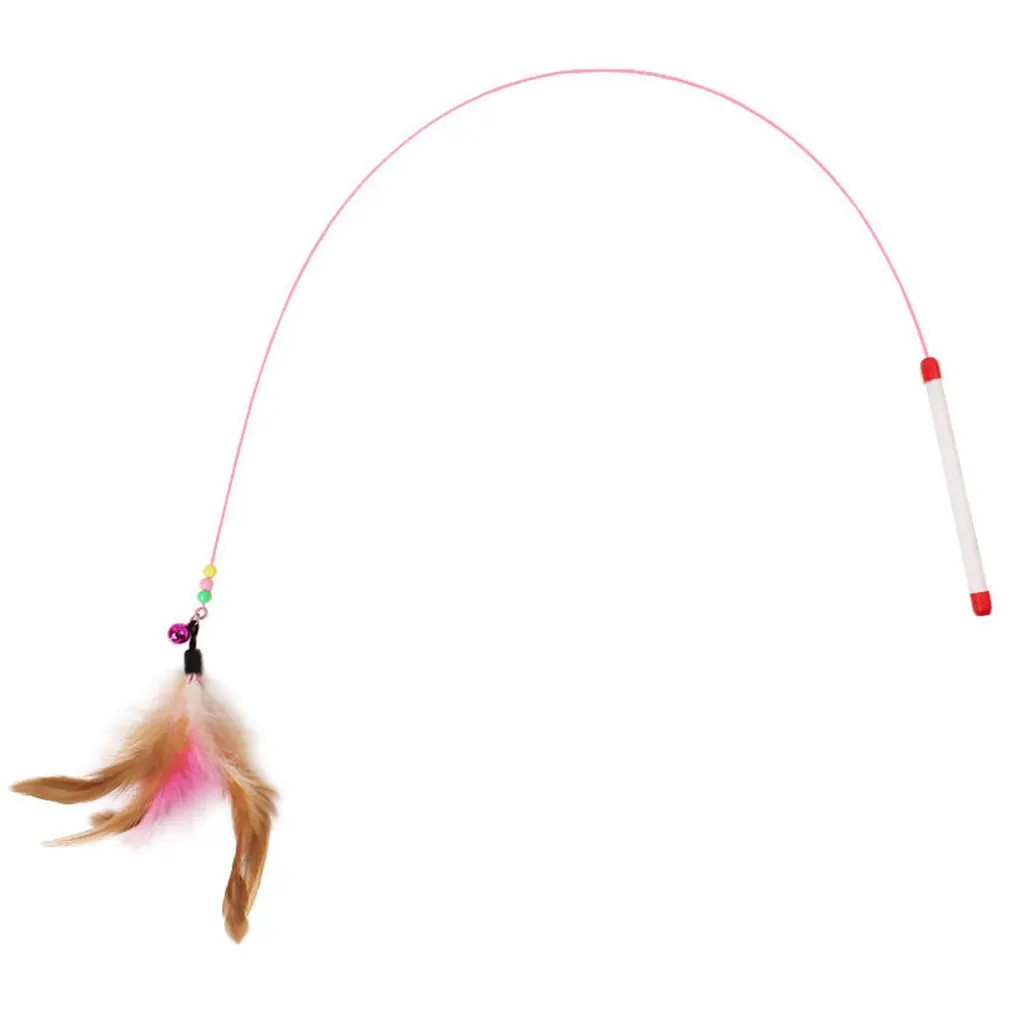 

Cat Toys High Toughness Double Colored Feather Wire Playing Cat Sticks Pet Interactive toy Pet Cat Supplies
