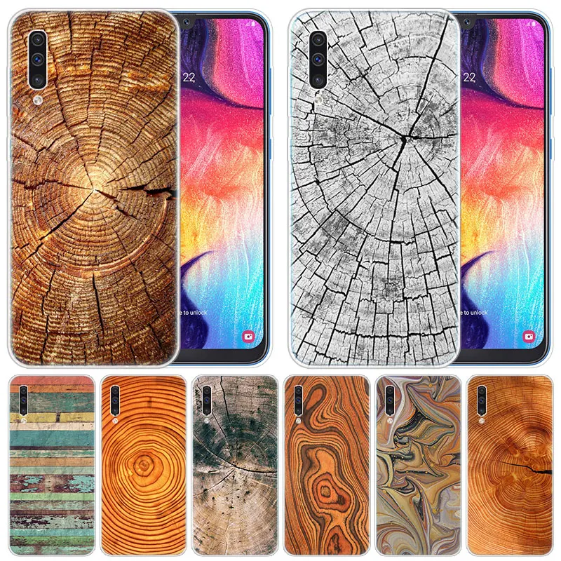 Мягкий силиконовый чехол с абстрактной текстурой под дерево для Samsung Galaxy A50 A70 A80 A40