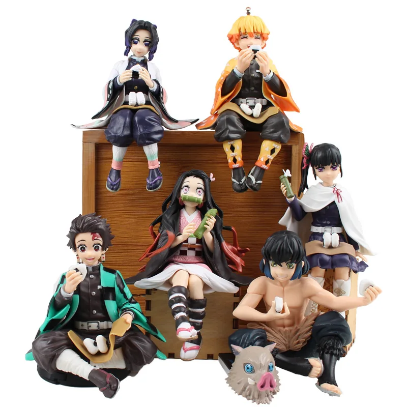 

New Demon Slayer Anime Figure Kamado Tanjirou/Agatsuma Zenitsu/Hashibira Inosuke/Tsuyuri Kanao Seated Ver Figurine PVC Model Toy