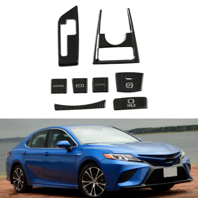 Car Multimedia Control Button AUTO HOLD Frame Cover Trim For Toyota Camry 2018-2020 Gear Shift Panel Sticker | Автомобили и