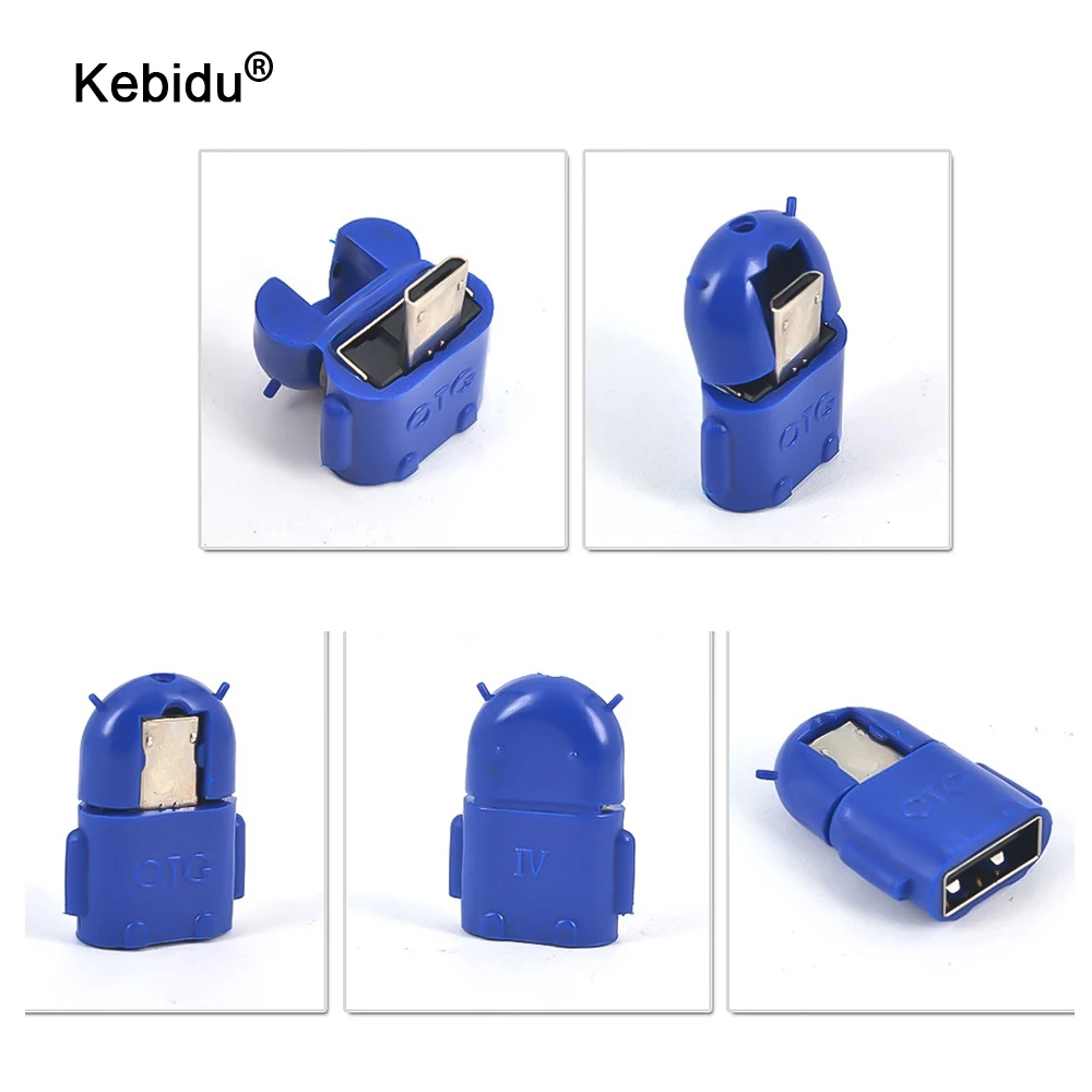Kebidu 7 цветов микро-USB Мини OTG адаптер конвертер кабель для планшетного ПК Android