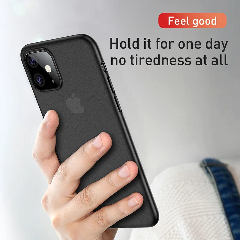 Baseus Luxury Phone Case For iPhone 11 Pro Max Xs Xr X 11Pro Back Cover 0.4mm Ultra Thin Silm PP Coque Fundas iPhone11 | Мобильные