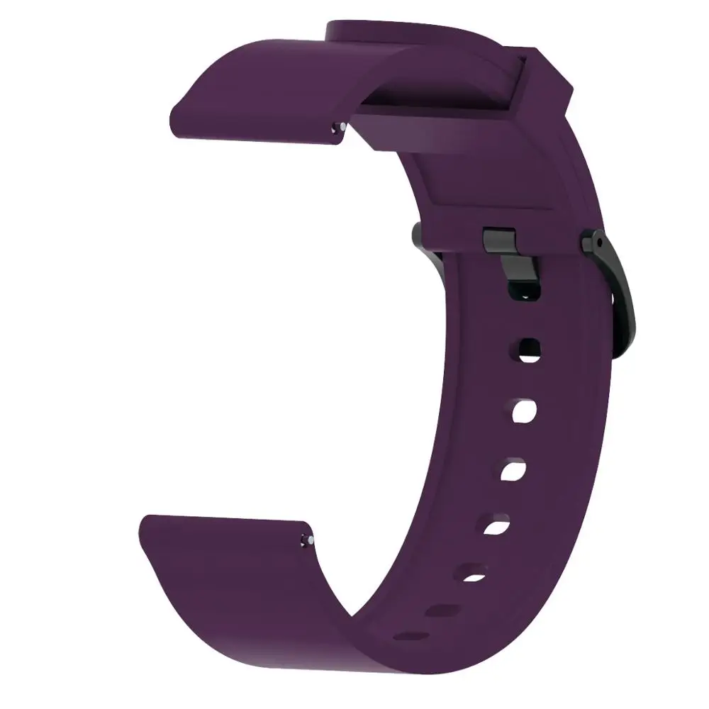 Purple Silicone band For Xiaomi Huami Amazfit GTS GTR 42mm Bracelet for Huami Amazfit Bip Bit Pace Lite Wrist Strap 20mm Watchband - Цвет ремешка: Purple