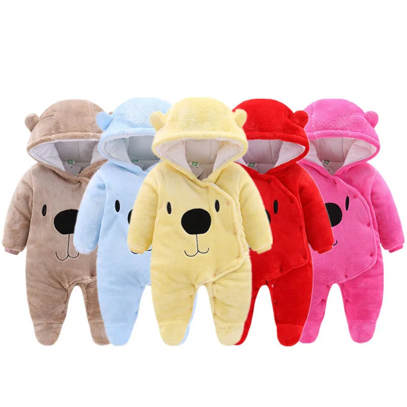 Детский комбинезон с мультяшным медведем милый для ползания Одежда