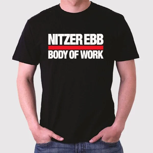 

New Nitzer Ebb Body Of Work Album Cover Men's Black T-Shirt