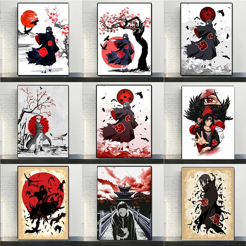 

Japanese Anime Canvas Painting Naruto Sasuke Posters And Prints Printed Mural Pictures Children'S Room Home Wall Decor Cuadros