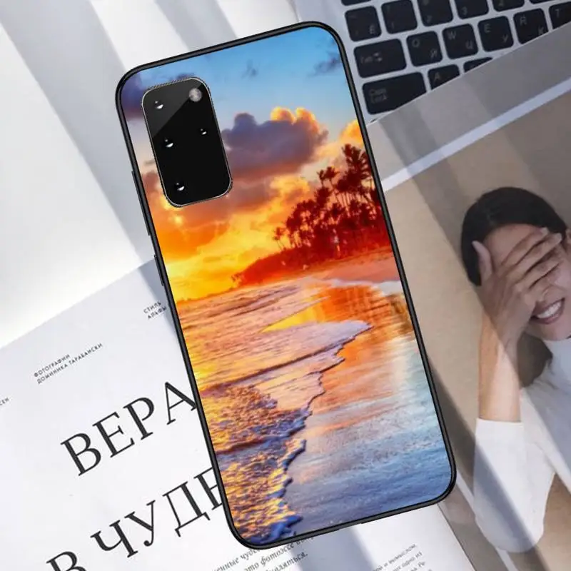 

Sunset view of Bali Phone Case For Samsung A40 A31 A50 A51 A71 A20E A20S S8 S9 S10 S20 Plus note 20 ultra