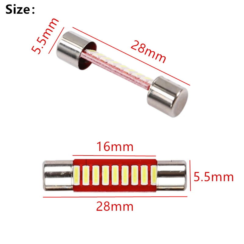 Яркие сменные светодиодные лампы 9-SMD 28 мм 6614 для автомобиля Peugeot 207 208 308 407 508 2008 3008 |