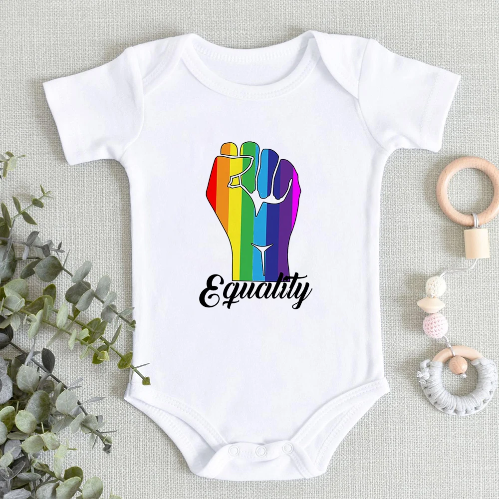 

Equality Printed Newborn Clothes Soft Home Casual Baby Pajamas Fall Summer Short Sleeve Toddler Girl Jumpsuits Girl Power