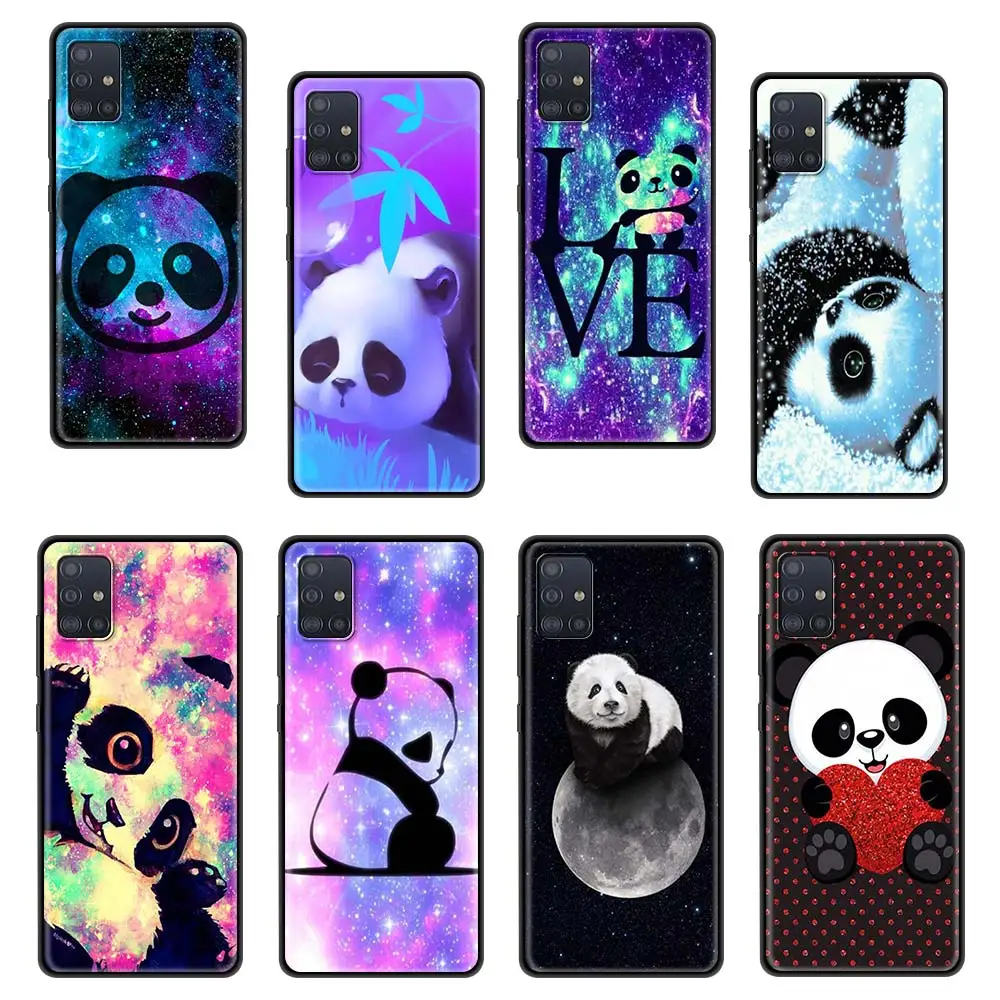 

Silicone Case For Samsung Galaxy A51 A71 A21s A31 A41 A11 M31 A32 5G M30s A12 A91 A81 M51 Phone Coque Funda Cute Cartoon Panda