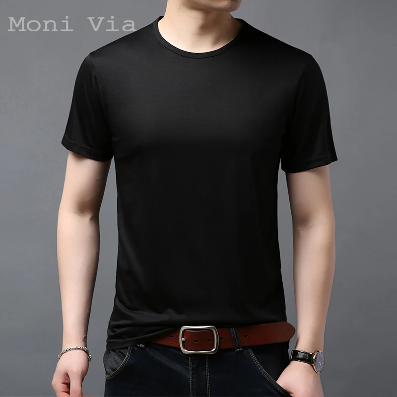 

2021 Summer Men's Short Sleeve T-Shirt Fashion Cotton T-Shirt Pure Colors Casual Slim Round Collar T-Shirt Fashion Men's Wear