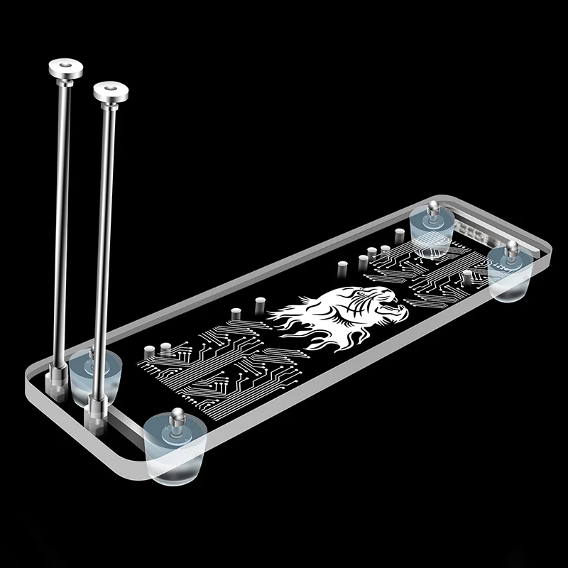 

Ie Card Bracket PCI- E 3.0 16X Ie Holder Vertical Kickstand Base with RGB LED Light for DIY ATX Case