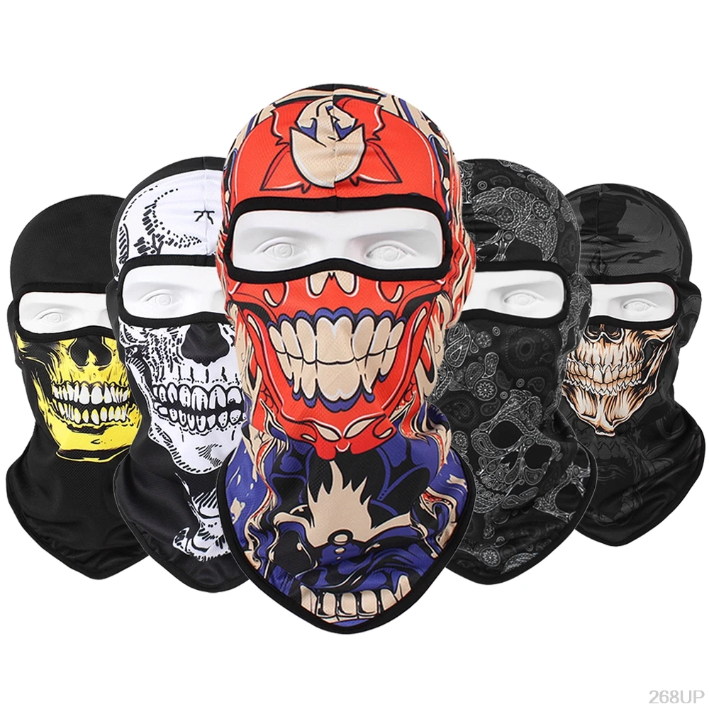 Маска для мотоцикла HEROBIKER, Балаклава, мотоциклетный костюм с черепом, банданы, маска для Хэллоуина, маска для лица с изображением призрака, маска для ресниц, мото