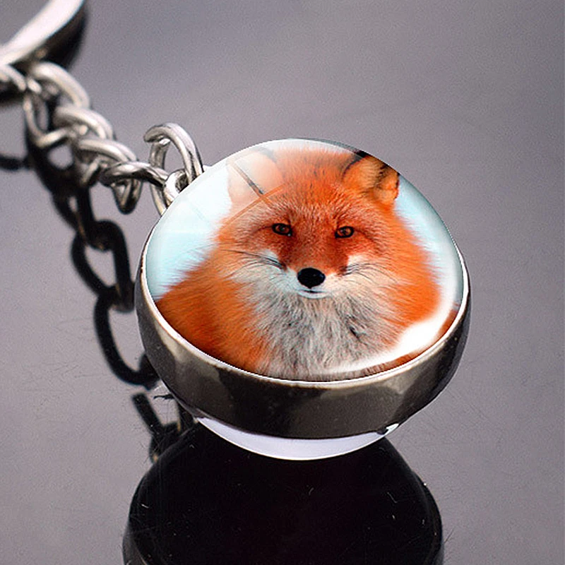 Брелок для ключей Лиса женщин и мужчин модный креативный держатель