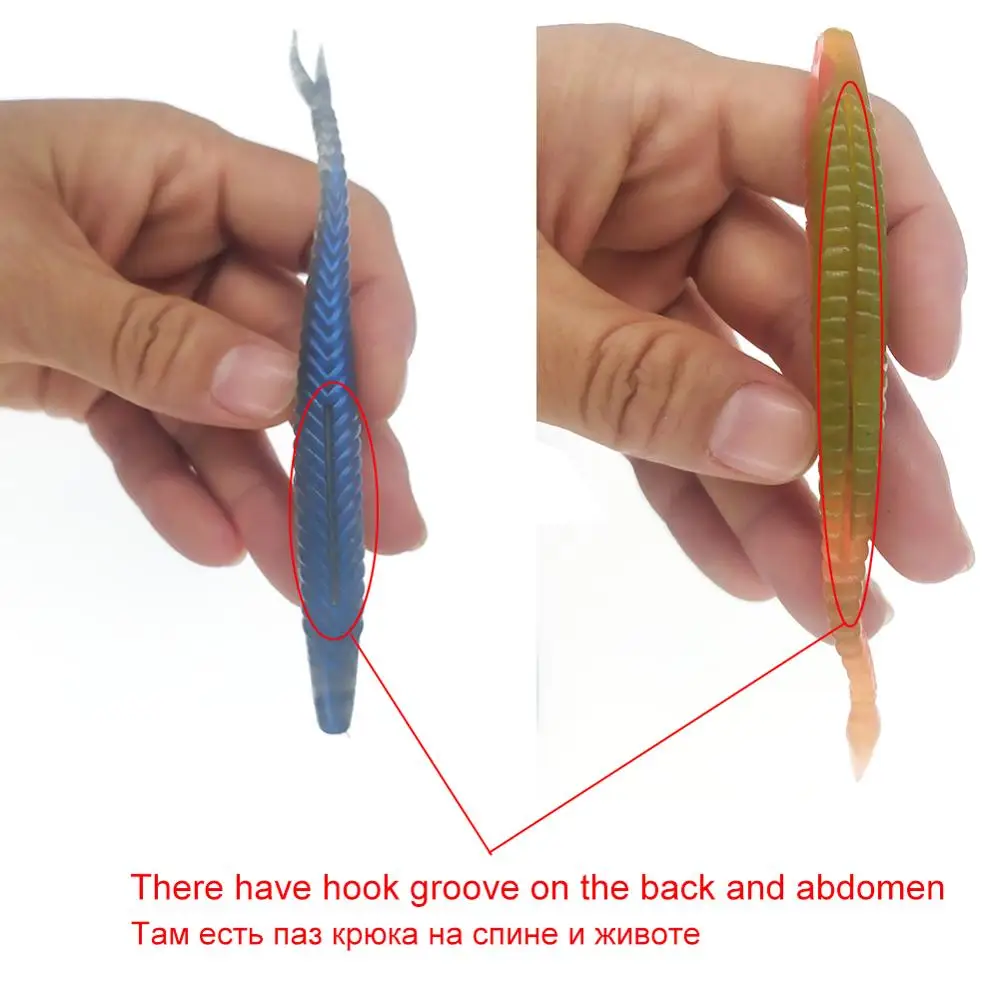 Мягкая приманка-воблер 12 см 7 г 5 шт. силиконовая приманка в виде гольяна вилка с