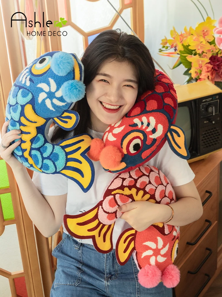 Симпатичная Подушка candice guo прекрасная набивная подушка в китайском стиле для