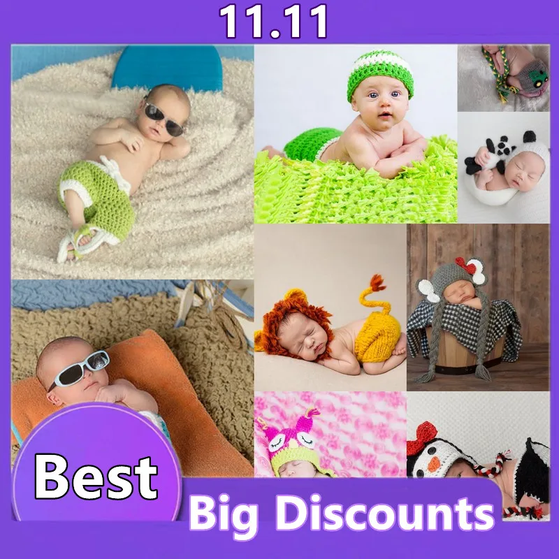 

11 Styles Girls Boys Crochet Knit Costume Elephant Baby Many Role Play Photography Clothing
