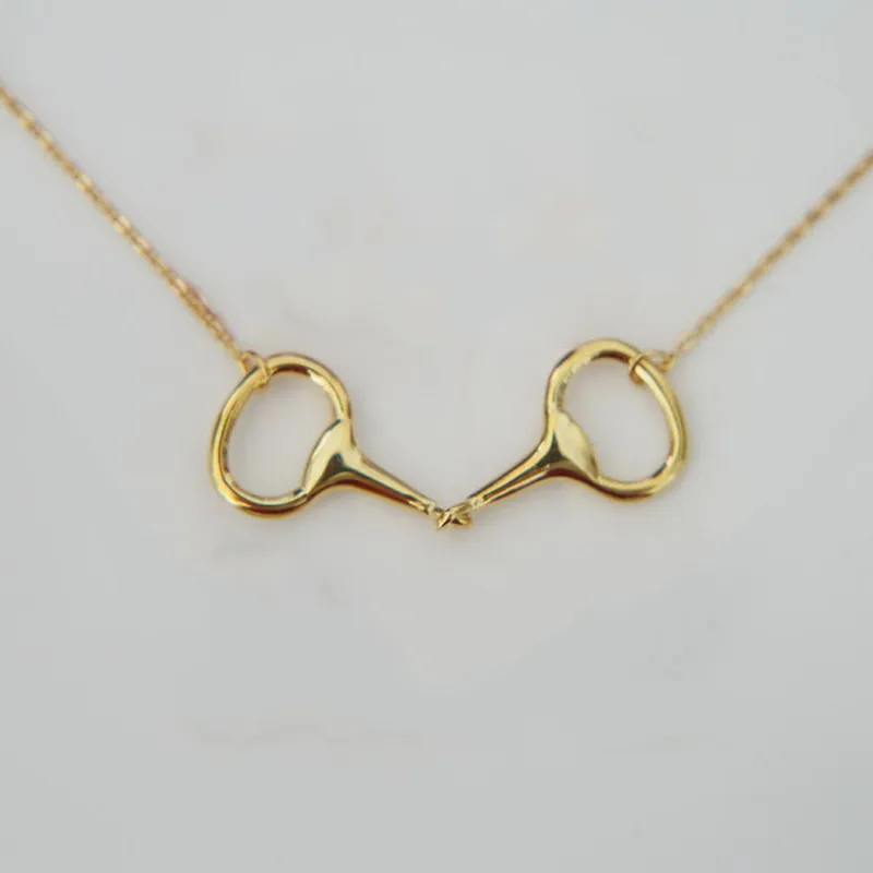 gold horse necklace 925 пробы, Серебряная цепочка для пар в виде лошади, браслет, золотой цвет, подвеска в виде змеи, подвеска в виде лошади, ювелирное изделие для женщин, новинка, очаровательный браслет - Окраска металла: gold horse necklace