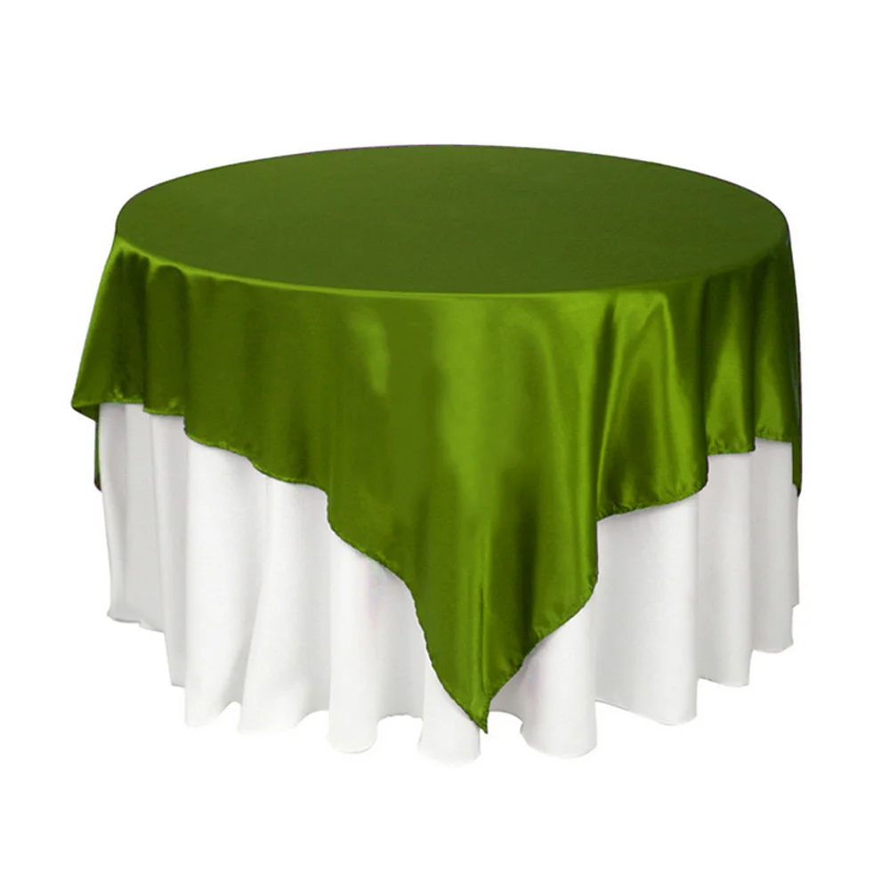 Wedding Party Favor Gold Pink Red 16 Colors Square 145cm Satin Fabric Table Cover Birthday Baptism Decor Tablecloth 5 Pieces | Дом и сад