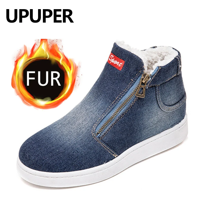 UPUPER/новые женские ботинки; удобные теплые кроссовки на платформе; Женская парусиновая обувь; ковбойские ботильоны; Zapatos De Mujer