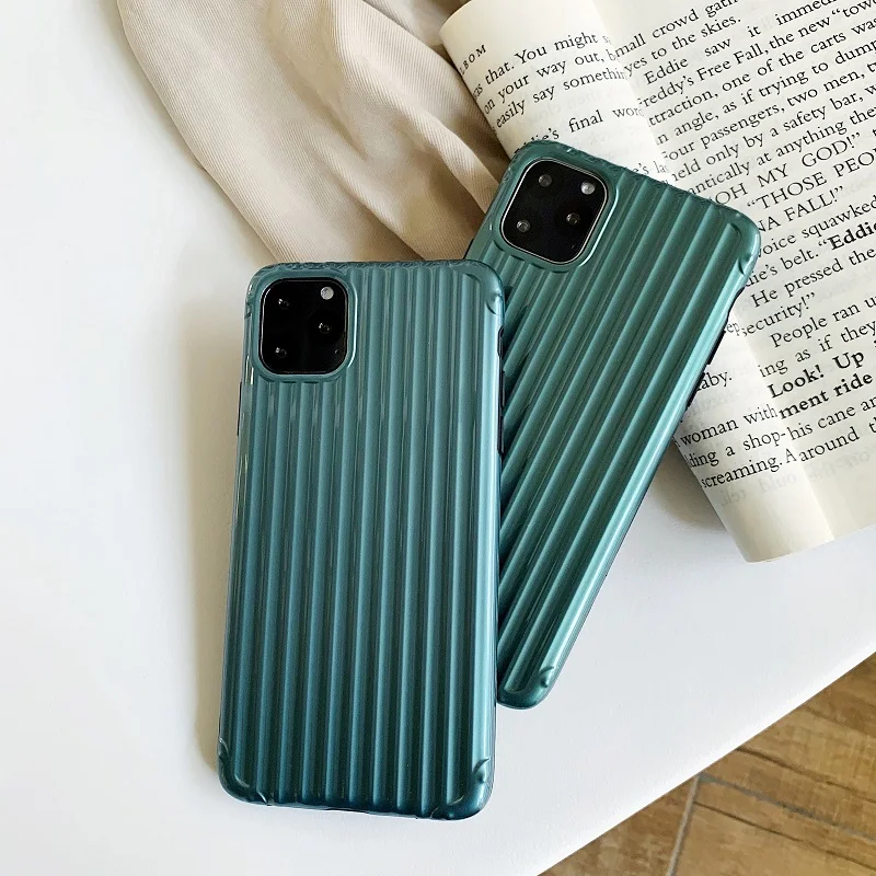 Для iPhone 11 2019 чехол для чемодана Поздняя Ночь зеленый Поддержка беспроводной