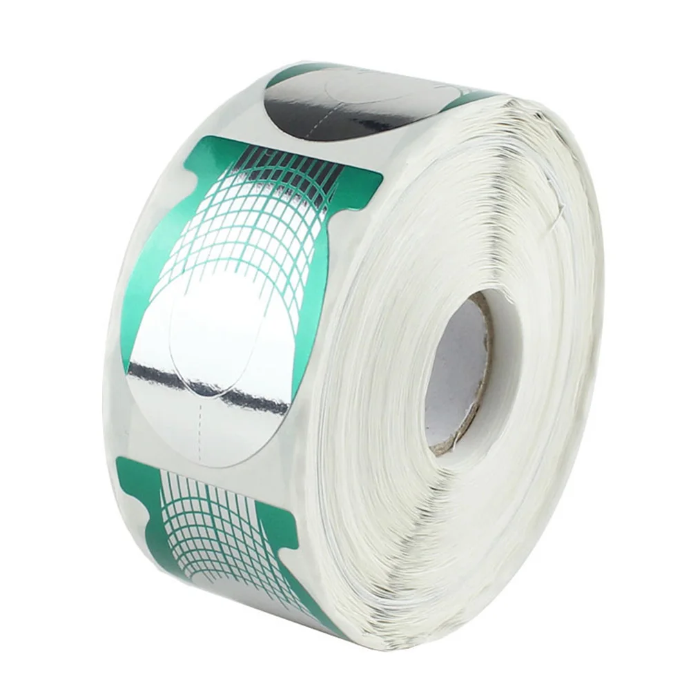 500 шт/рулон Типсы зеленый Маникюр прочный лак в форме рыбы профессиональный УФ