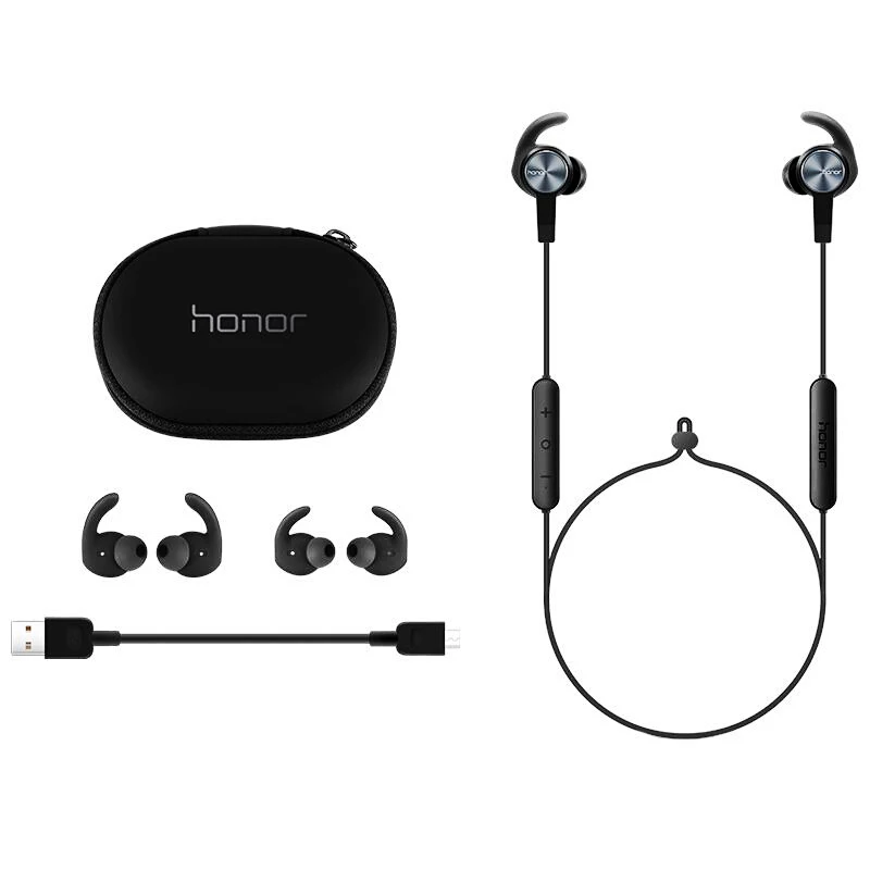 huawei Honor xSport Bluetooth беспроводной 4,1 AM61 наушники магнит дизайн IP55 уровень защиты Blutooth наушники для смартфона - Цвет: AM61-black