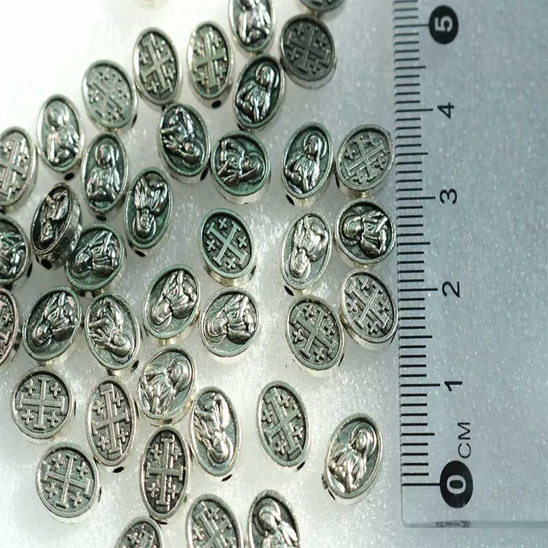 Браслет Девы Марии ручной работы Розария Католическая Медаль-амулет большой