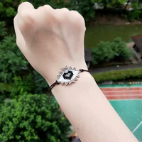 fairywoo women cute miyuki bracelet evil eye bracelet sweet heart shape luxury bracelets drawstring for best friend jewelry