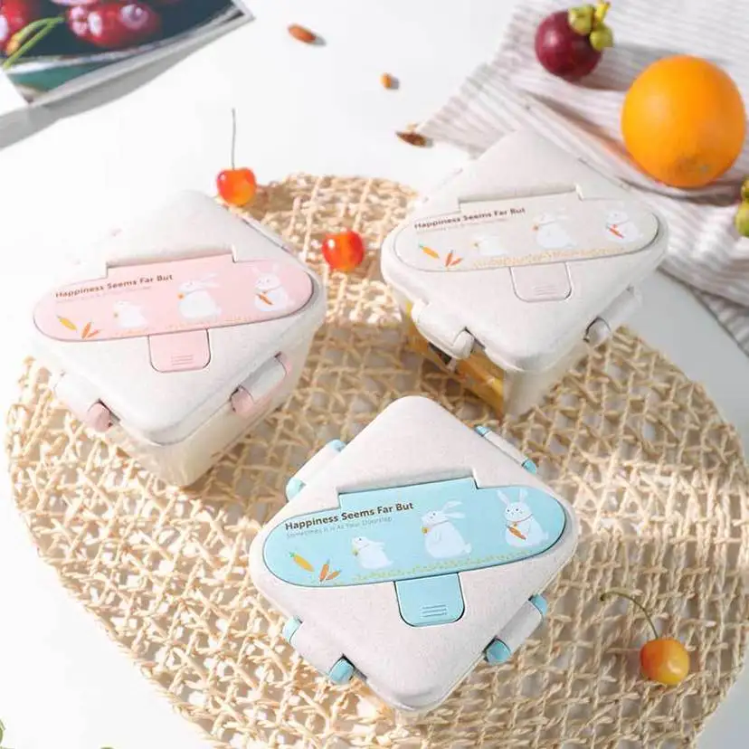 Детский Ланч бокс Пшеничная солома/304 нержавеющая сталь детская коробка для