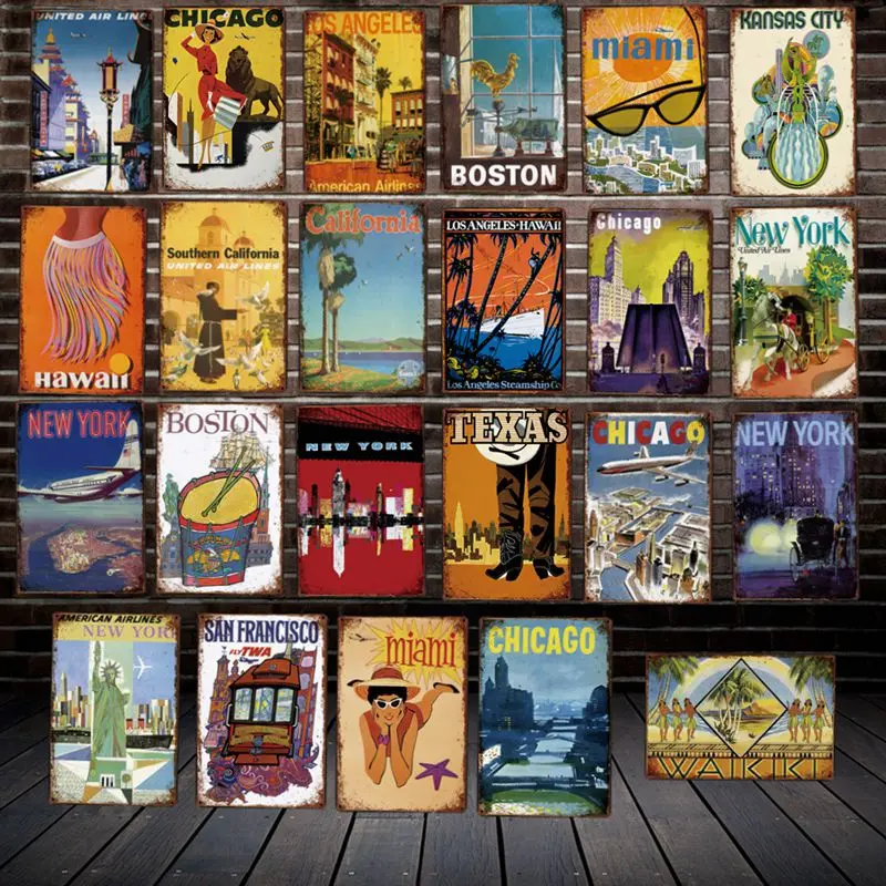 [Mike86] бостан Техас Майами гавайский металлический знак винтажный магазин