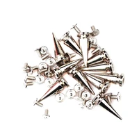 100sets 25mm silver spots tree spikes rivet studs punk spikes screwback leather craft punk jewelry making findings leather spike