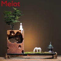 artificial mountain and fountain decoration zen chinese style micro landscape living room desktop home decoration creative gift