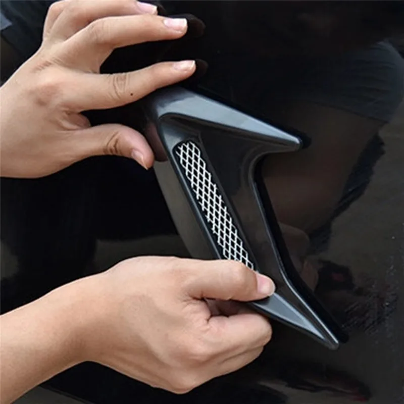 

2pcs/lot Car Auto Side Vent Air Flow Fender Intake Sticker Car Simulation Side Vents Decorative