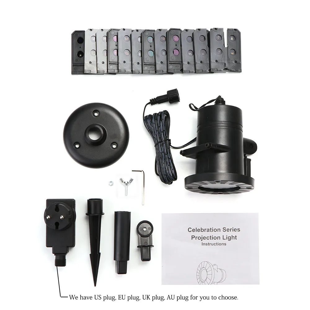 Водонепроницаемый лазерный проектор с 12 шаблонами светодиодный сценический