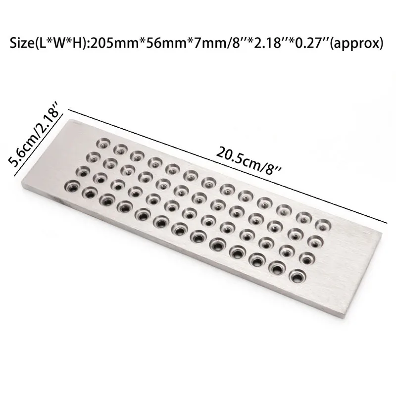 

52 Hole 0.26-4.10mm Tungsten Carbide Wire Drawplate for Jewelry Making Round New