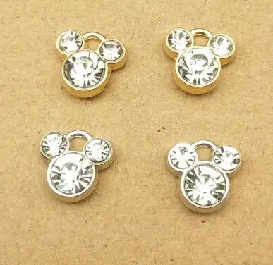 Новинка 10 шт. мультяшная голова Микки DIY брелок металлические подвески ювелирные