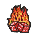 Лас Вегас горячее пламя пламени игральные кости для пришивания утюгом нашивка для куртки джинсов шляпы сумки одежды DIY аксессуары