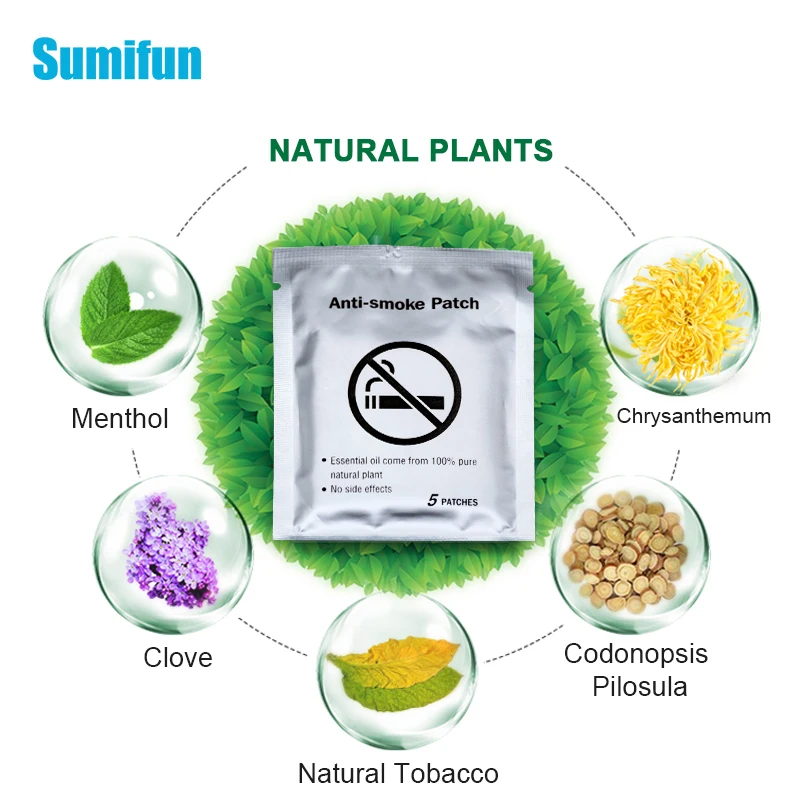 Sumifun 30 шт. курить анти-дым патч для натуральный ингредиент курить патч для пластырь для прекращения D2051