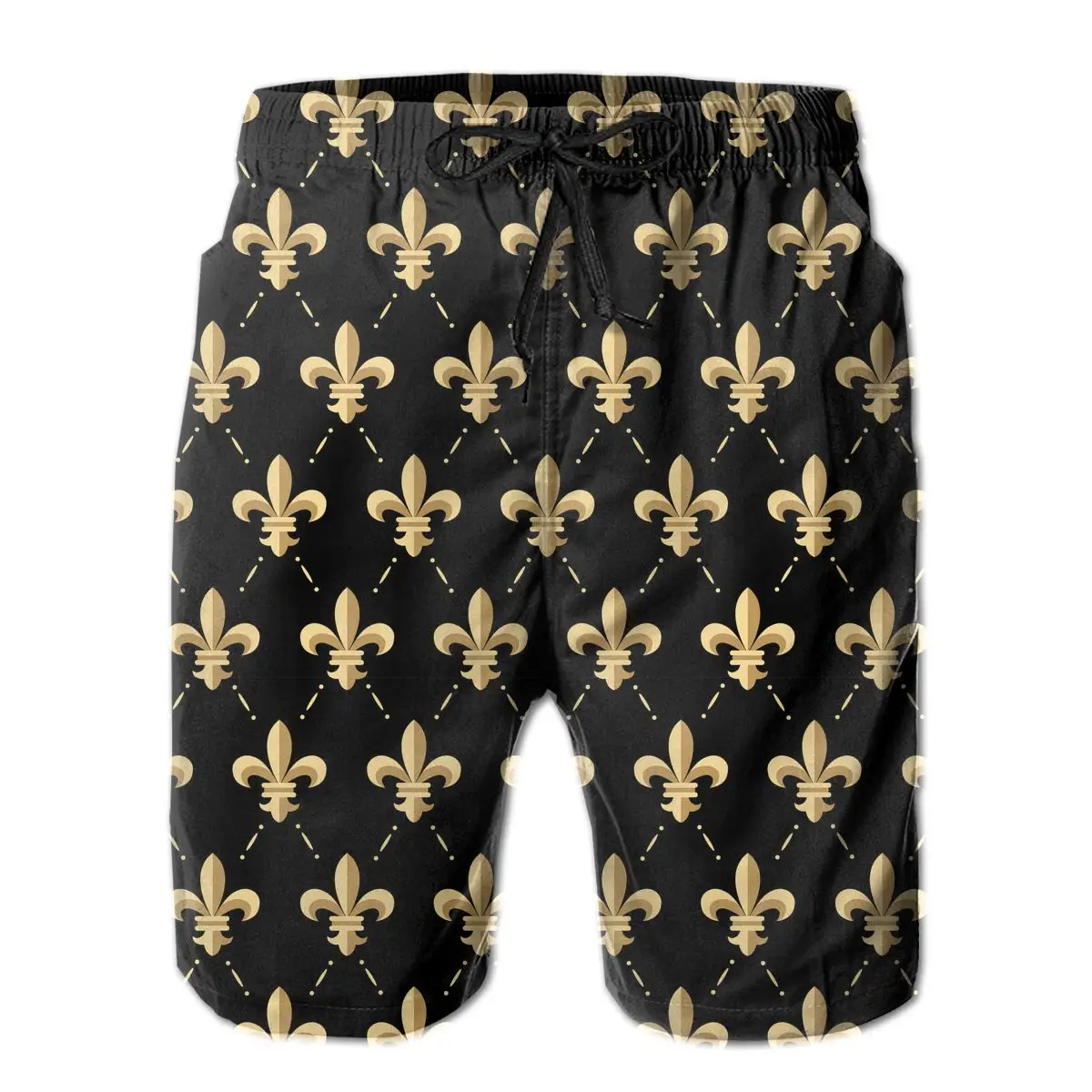 

2020 Hot Fleur De Lis Men's Shorts Summer Quick Dry Comfortable Beachwear Homme Couple Male Shorts
