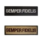 Мини нагрудная полоса горизонтальная длинная полоса рюкзак шляпа значок Semper faithis полностью вышитые нашивки на липучках армейские наклейки