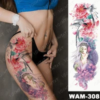 hummingbird chinoiserie peony chrysanthemum demon sexy dragon men women transfer tatoo semi permanent tattoo sleeve gomette tato