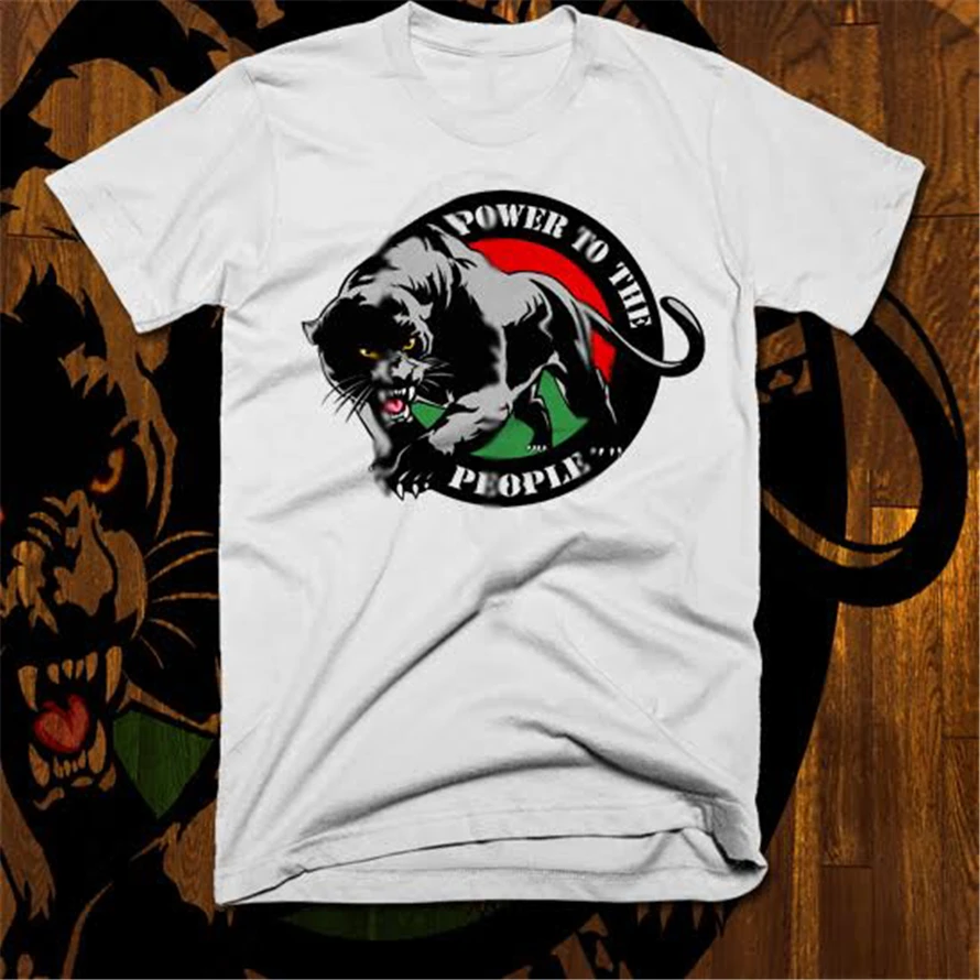 Вечерние футболки с пантерой Винтажная Футболка Huey P Newton Civil Rights vightender power To
