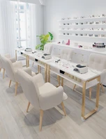 manicure table economical imitation marble manicure table and chair set ins
