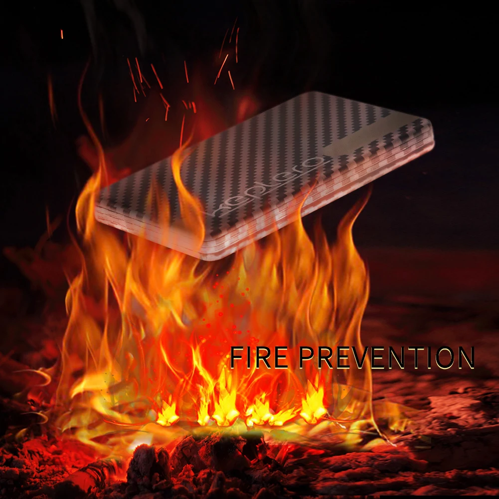 

Credit Fireproof Case Cover Antishock Protective Wallet Card Holder Sealed Magnetic Business Strong Closure Stripes Pattern