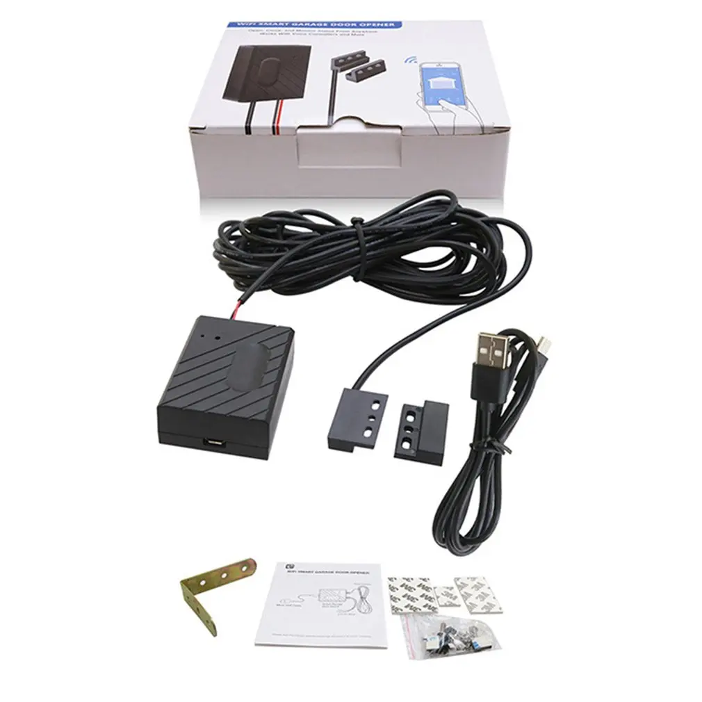Smart Wifi Garage Door Switch Remote Turn On/Off App And Voice Control History Record Wide Compatibility 1 Set | Безопасность и