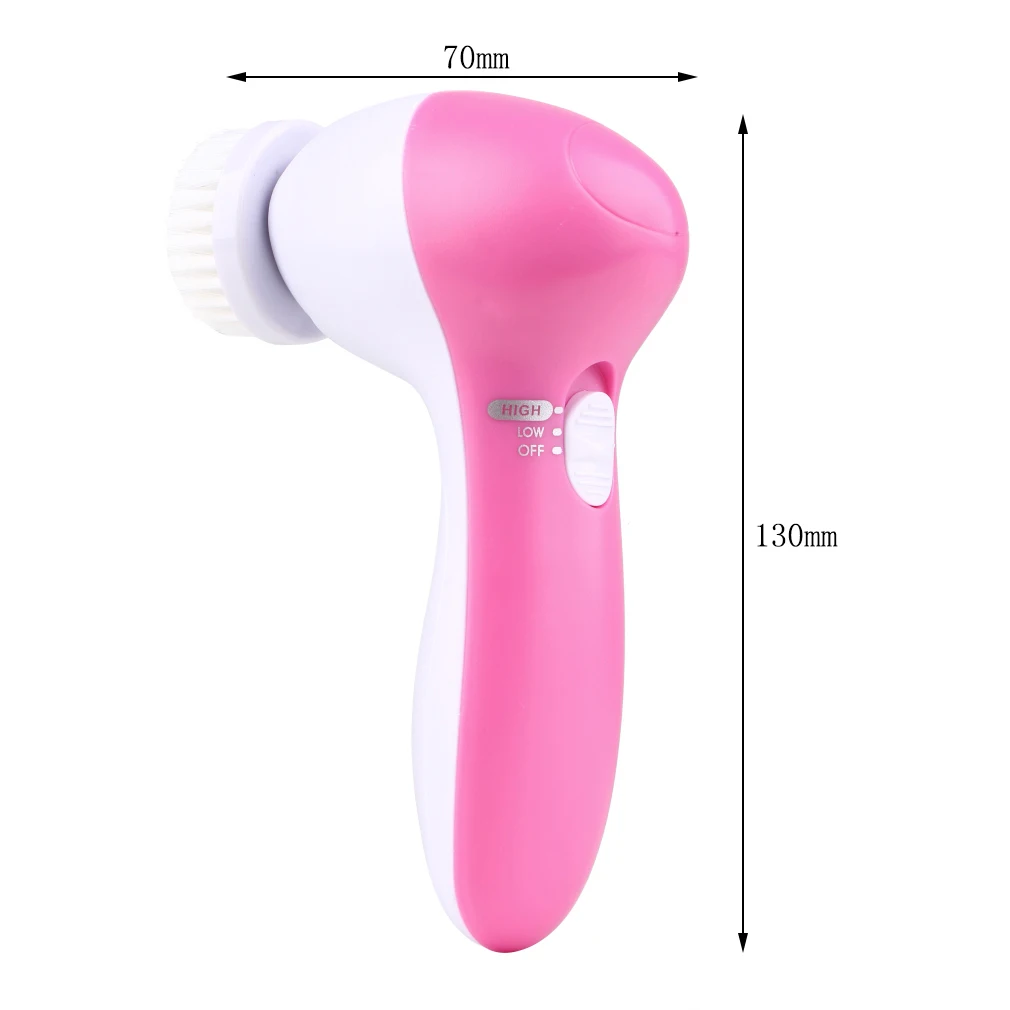 

5-In-1 Elektrische Gezichtsreiniger Body Massage Mini Skin Pore Cleaner Schoonheid Massager Wash Gezicht Machine